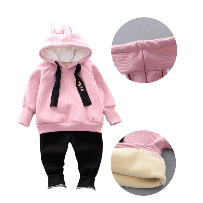 

Winter Baby Girls Pants Set Sweatshirt Kid Toddler Clothes Warm clothes Hoodie Trousers