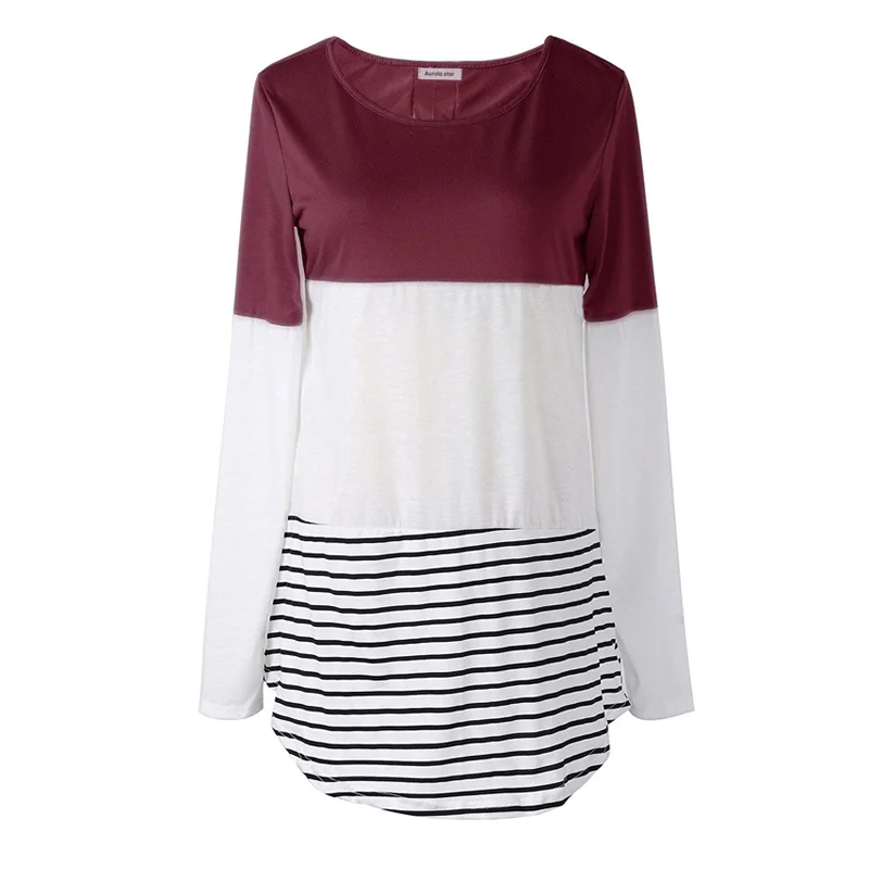 maternity winter long sleeve blouse AS1776 Wine red 002