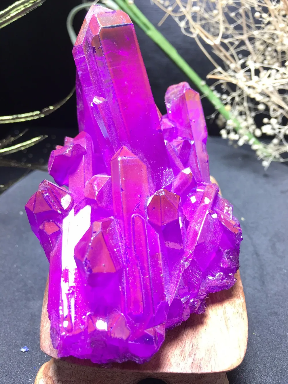 

PRETTY Aura Quartz Crystal Bismuth Titanium Silicon Clusters SPECIMEN