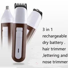 3 in1 Парикмахерская Беспроводная Машинка для стрижки волос триммер Бритва носа стрижка электробритва машинка для стрижки бороды и усов; Бытовые для малышей с рисунком героев мультфильмов человек крой
