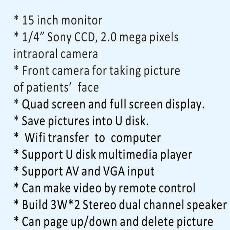 Идеальный Комбинации из интраоральной Камера и monito проводной 15 дюймов Мониторы с устным Камера блок (включая держатель + mp4 плеер) лидер