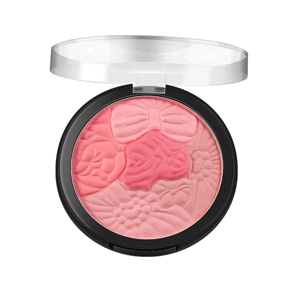 Face pressed Petal Blush Petals Carving cosmetics Five Color Blush Highlights To Trim The Natural Blush Dish For Women Girl ##0