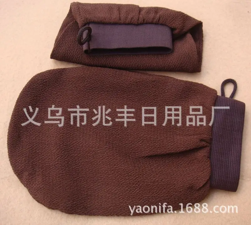 

wholesale 100pcs/lot hammam scrub mitt magic peeling glove exfoliating bath glove brown color morocco scrub glove