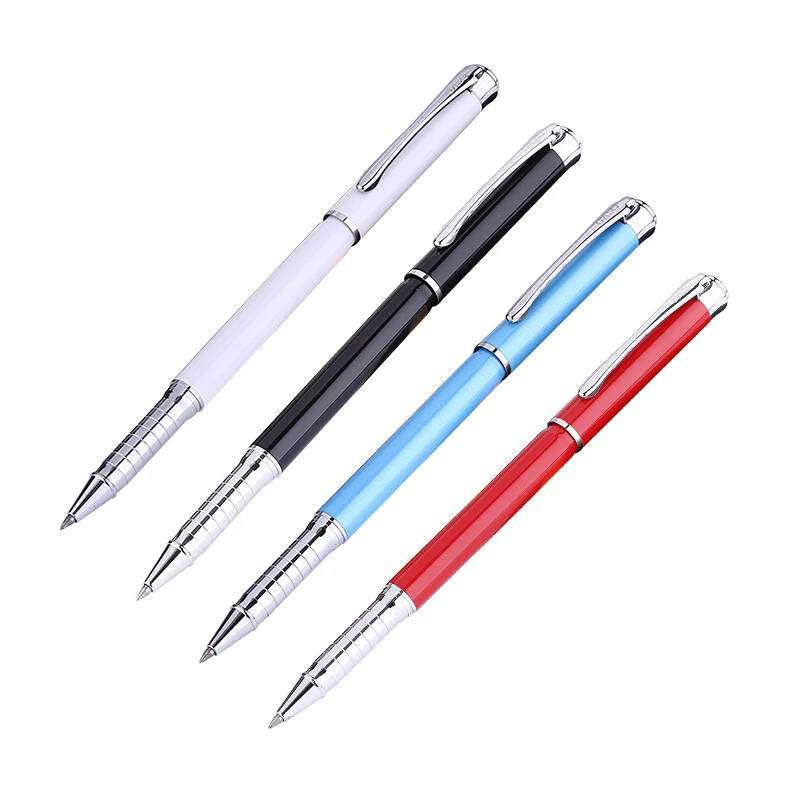 

OASO Metal 0.5mm Rollerball Pen 1PC Black White Red Blue Business Office Fast Writing Signature Roller Ball Pens School Supplies