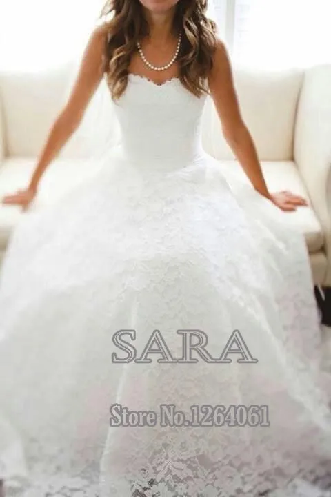 Vestidos de novia Tumblr, línea A, con de encaje blanco, Vestido de novia 2014|vestidos de novia|vestido de novia 2014wedding sweetheart - AliExpress