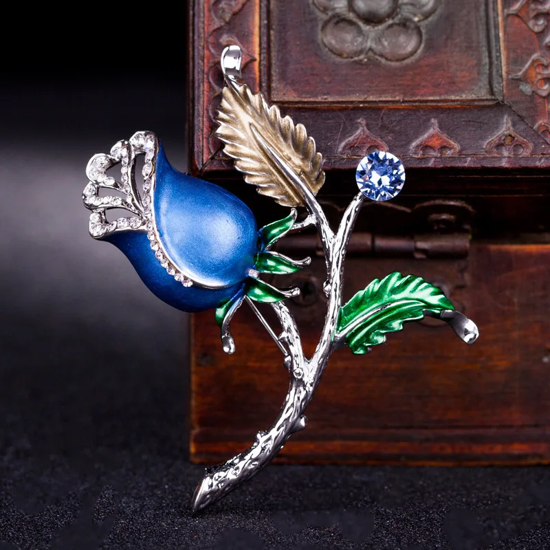 Yimeirui cloisonne enamel craft boutique Flower Brooch female fashion simple font b accessories b font wholesale