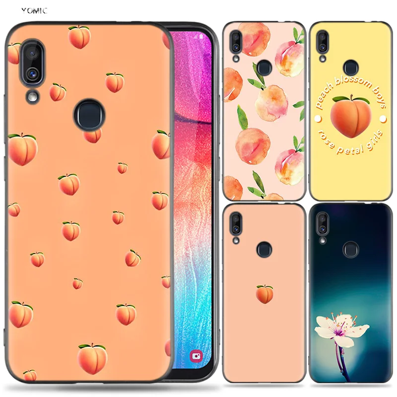 

Silicone Case for Samsung Galaxy A30 A50 A10 A20 A70 A40 M10 M20 M30 A6 A8 J4 J6 J8 Plus A7 A9 2018 Peach Blossom