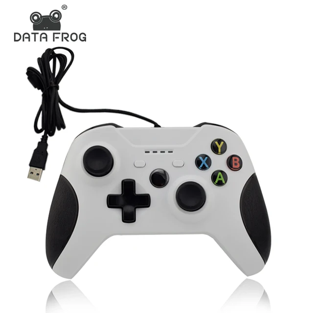 Best Offers Data Frog Wired USB Gamepad Game  For Xbox one  Controller Joystick For Xbox one Slim For Computer For PC  White Gamepad