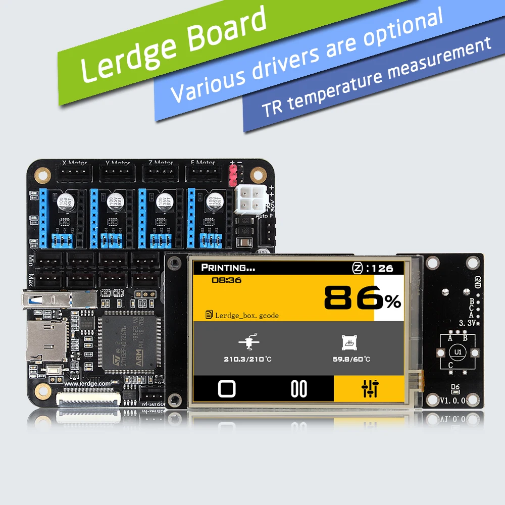 LERDGE 3D Printer Board ARM 32Bit Controller Motherboard for 3D Printer Control Mainboard with 3 5