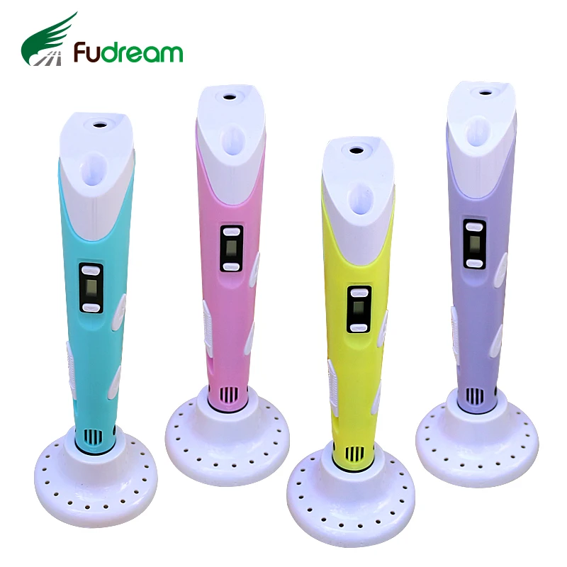 

3D pen Fudream 2nd Generation FD-100P LED Display DIY 3D Printer Pen With 3Color 9M ABS Arts 3d pens For Kids Drawing Tools