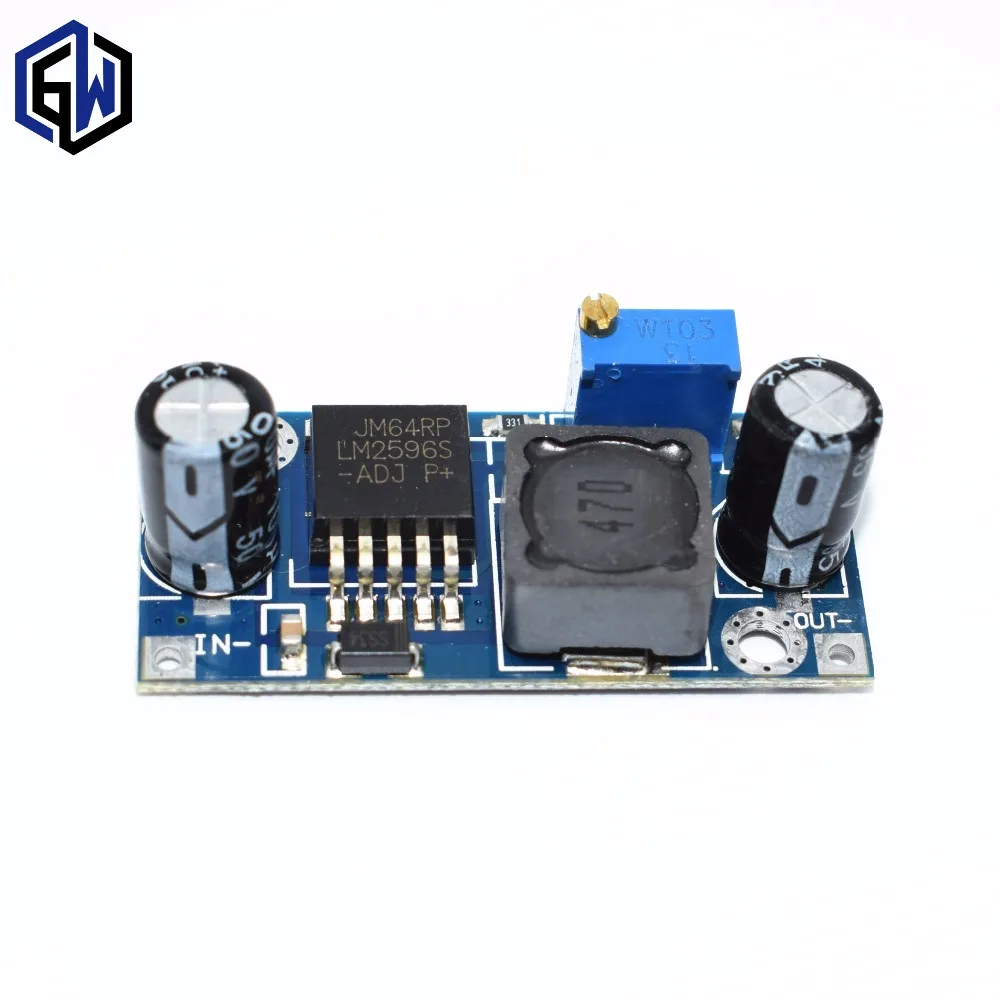 

50pcs/lot LM2596S LM2596 DC-DC Step-down module 5V/12V/24V adjustable Voltage regulator 3A