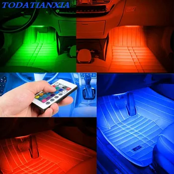 

4pcs Car Styling LED Interior Light Lamp Strip Decorative FOR defender A8 a9 for Jeep/Cadillac BYD F3 F0 S6 S7 E5 E6 M6 G3 F3