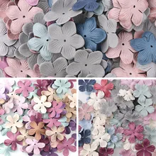 30 шт. 45 мм искусственный цветок ткань из микрофибры, украшения для волос аксессуары для ручной работы из микрофибры резинка-украшение для волос украшения ткань