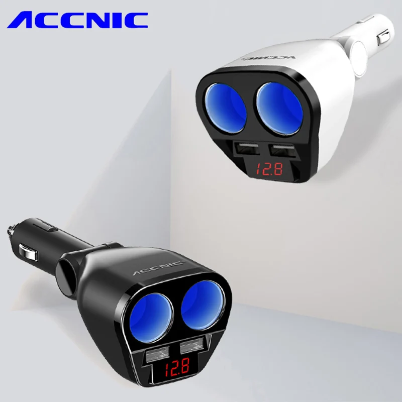 Адаптер автомобильного прикуривателя ACCNIC 120 Вт а с двумя USB портами|Зажигалка| |
