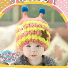 Новый горячий младенцев ручной мультфильм пчела шаблон крючком Earflap шляпа шапочка Cap теплее зимой