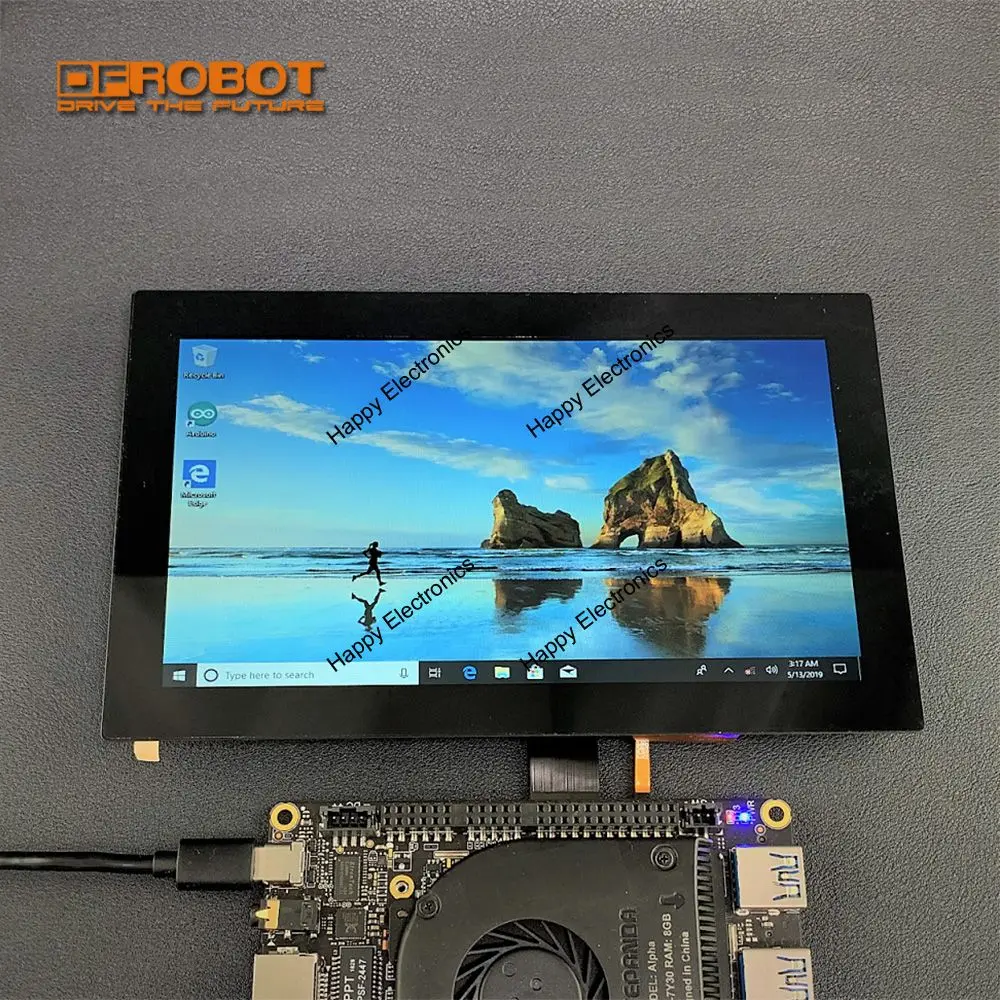 DFRobot сенсорный экран, 7 дюймов, емкостный экран, eDP для LattePanda Alpha Delta 1024x600, цветное насыщение с высоким разрешением|Промышленные компьютеры и аксессуары| | АлиЭкспресс