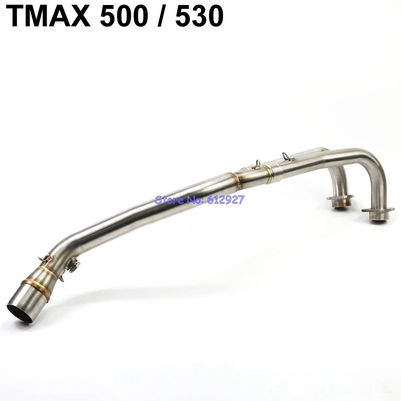 

Motorcycle for TMAX 500 / 530 Full Exhaust Connect Link Pipe System Stainless Steel Front Pipe and Middle Pipe Set (2008-2016)