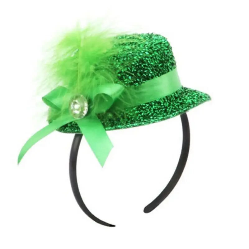 Lucky St. День cвятого Патрика Зеленая Шапка приносящая удачу трава очки ирландский народный праздник украшения