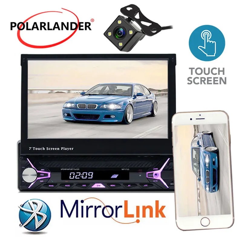 Автомагнитола магнитола Mp5 Автомобильное радио MP3 / RDS USB SD TF карта 1 Din 7 дюймов