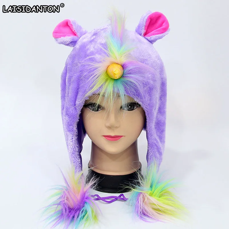 Laisidanton Baru Kedatangan Colorful Rainbow Unicorn Mewah Topi