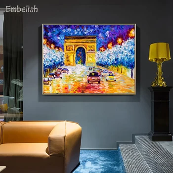 

Embelish 1 Pieces Hot Arc de triomphe Paris Building Home Decor Large Wall Pictures For Living Room HD Canvas Paintings Posters