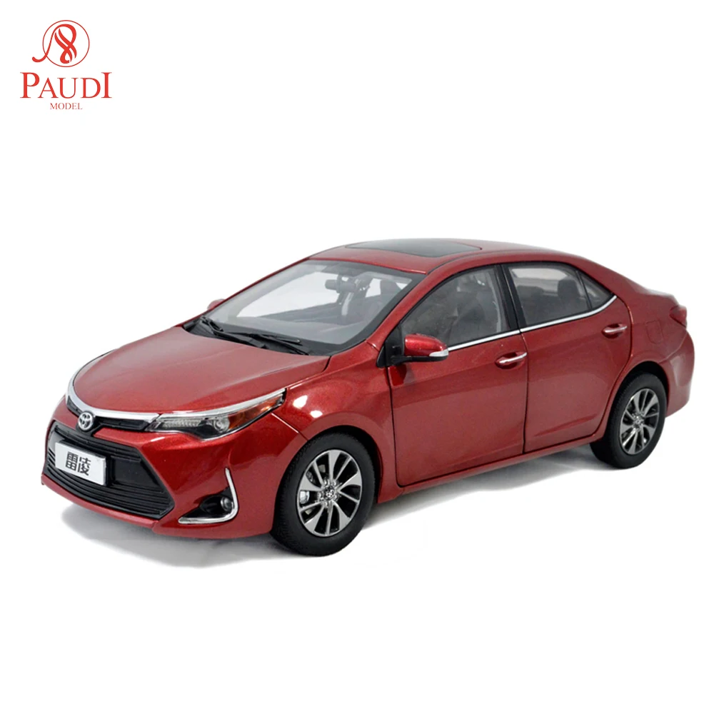 Paudi модель 1/18 1:18 весы Toyota levin красный литой модельный автомобиль игрушка, модель автомобиля открытыми дверями