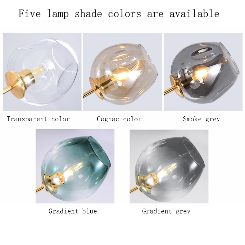 Современный подвесной светильник для столовой, кухни, стеклянный шар, абажур E27, подвесные лампы, подвесной светильник