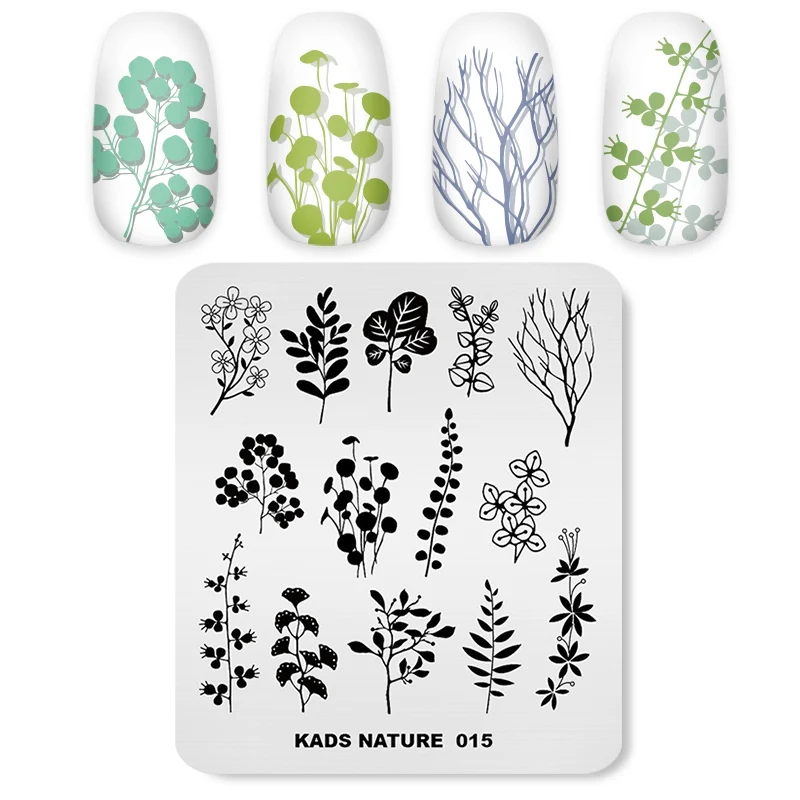 Rolabling 10 видов конструкций пластины для штамповки ногтей шаблоны для дизайна ногтей штамповка пластины для штамповки маникюрные пластины для ногтей штамп - Цвет: Nature 015