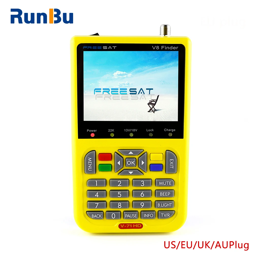 

Universal FREE SAT V8 Finder 3.5 Inch LCD Display DVB-S2 Digital Signal Meter Finder TV Receiver without USB Wifi