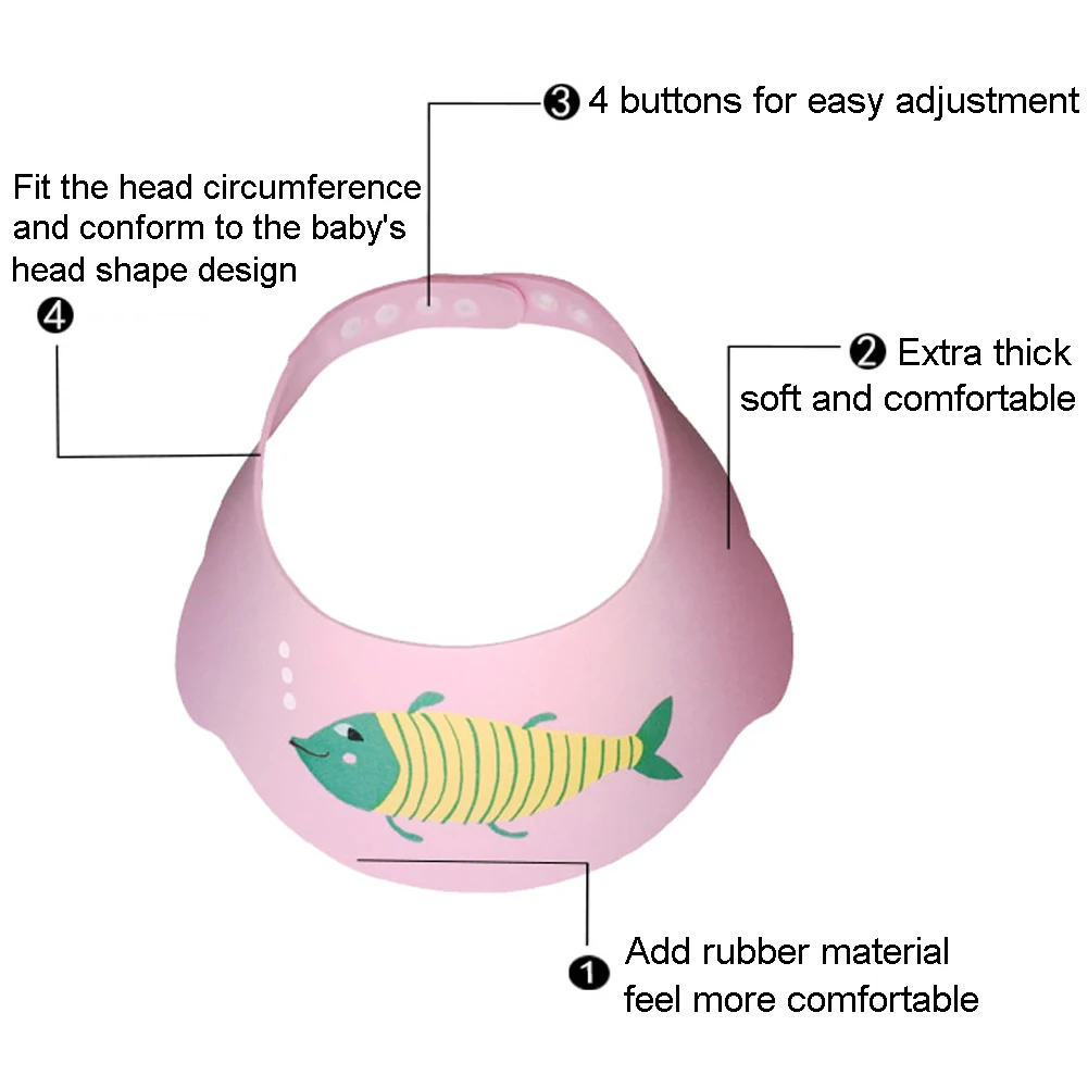 Детский козырек для купания, кепка для душа, регулируемая защита от шампуня, защита для детского душа, защита глаз, водонепроницаемый уход за ребенком