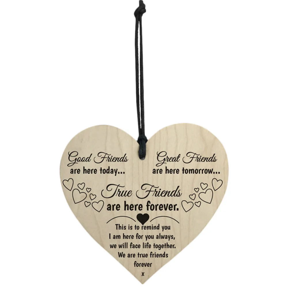 I Love Mom Hanging Gift Sign - Heart Shaped for Mother - True Friends Wall Hanging Decor - Birthday Mother's Day Gift - 10*10cm image 5