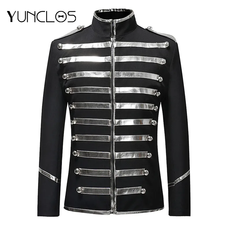 YUNCLOS 2019 Autumn Spring Sequin Stage Suit Jacket Men Party Dress Suit Fashion Digital Printing Casual Drama costume Blazer YUNCLOS 2019 Autumn Spring Sequin Stage Suit Jacket Men Party Dress Suit Fashion Digital Printing Casual Drama costume Blazer