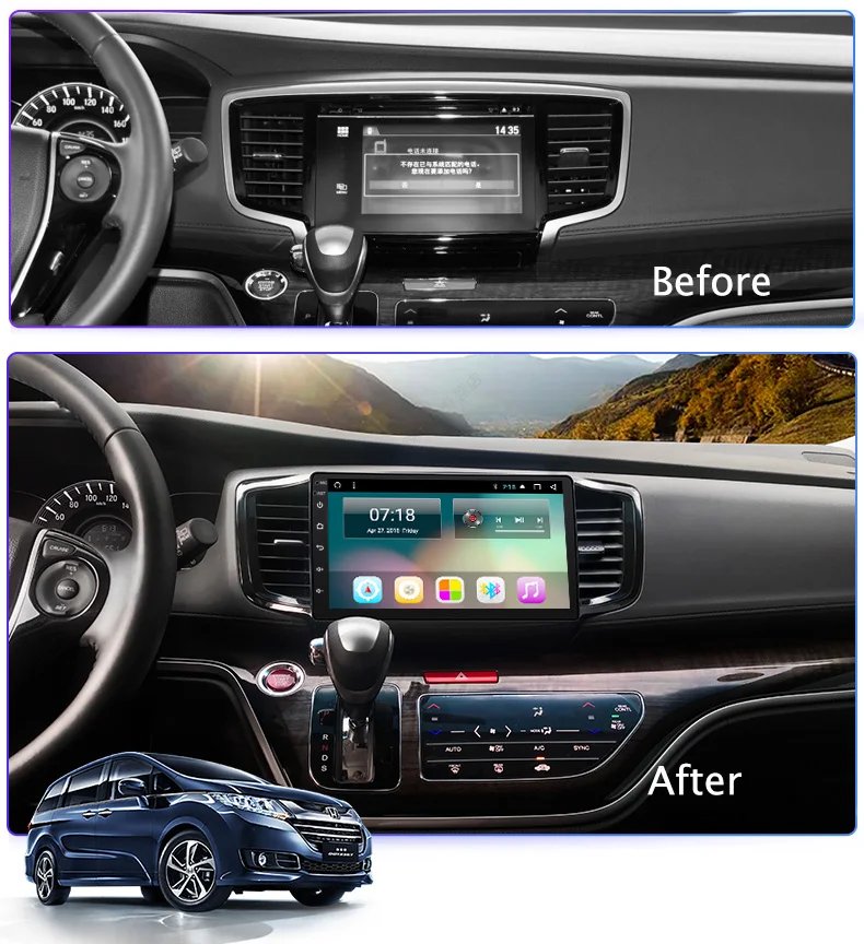 Clearance 10.1" 2.5D IPS Android 8.1 Car DVD GPS Player For Honda Odyssey 2015 2016 2017 2018 Car Radio Stereo Head Unit with Navigation 4