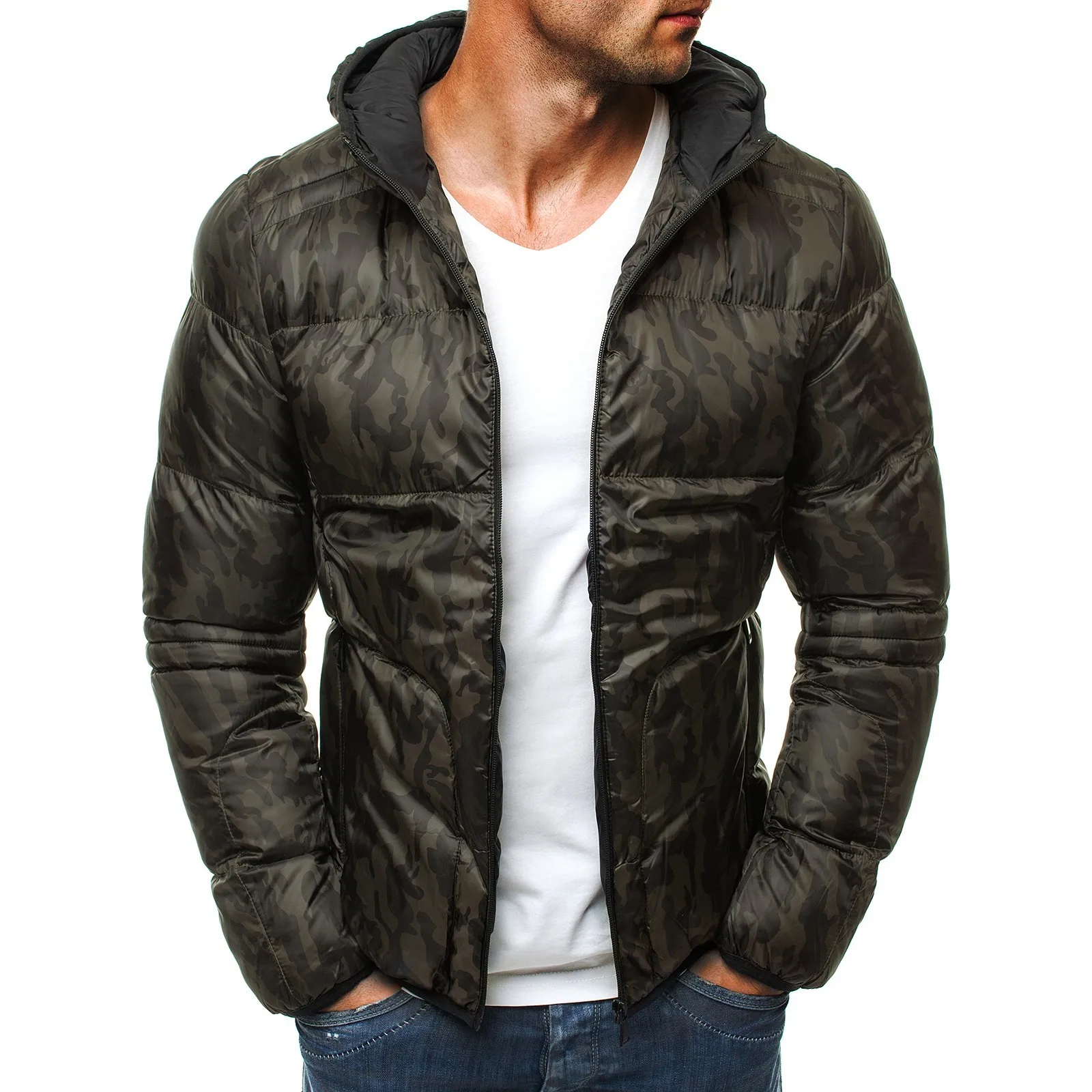 ZOGAA Мужское пальто свободная спортивная верхняя одежда Chaquetas Hombre парка мужские куртки с капюшоном теплые толстые пальто яркая поверхность горячая распродажа