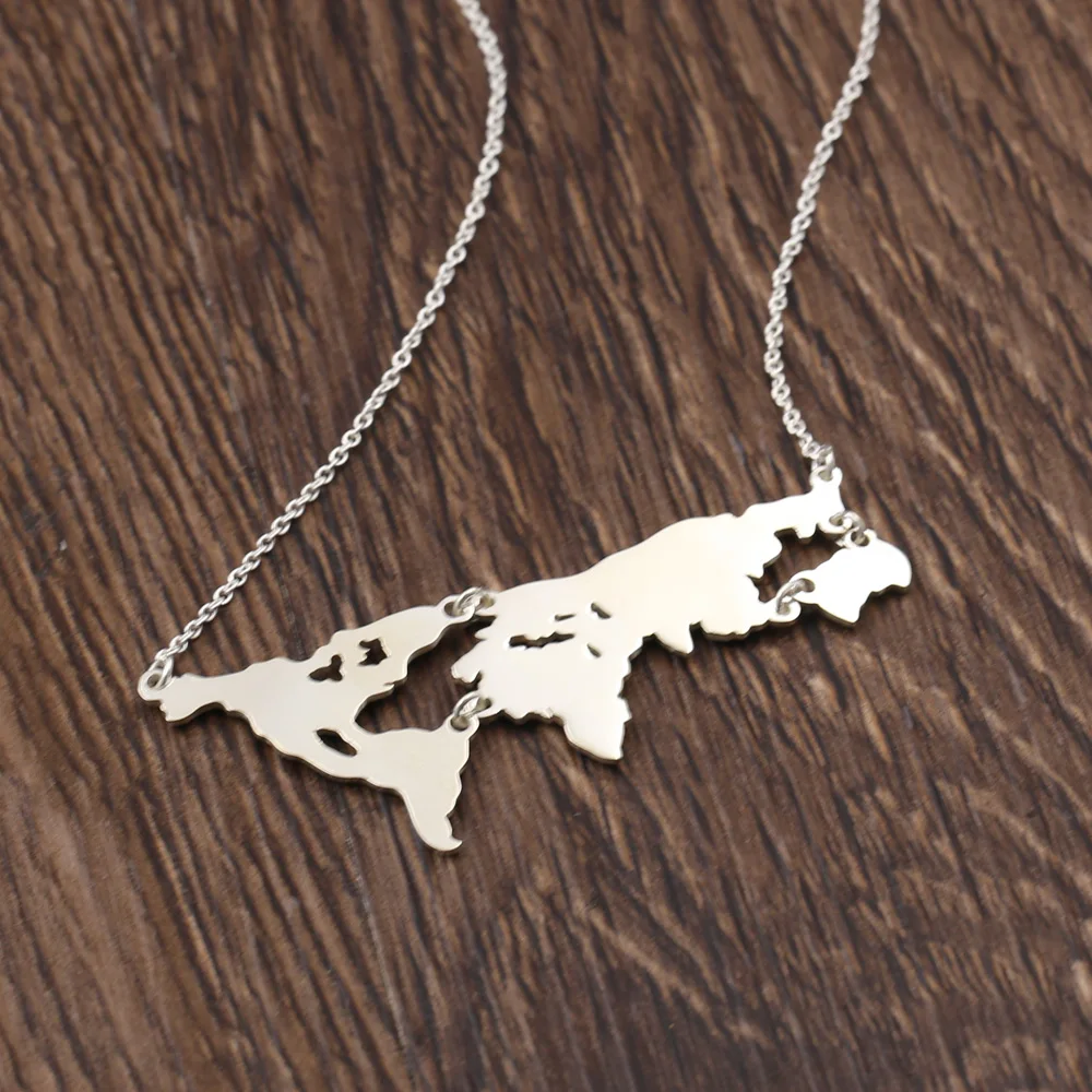 925 Sterling Silver Country Map Of China Pendant Necklace