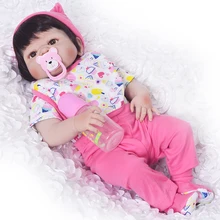 NPK completa силиконовая кукла реборн для девочки 2" Поддельные Детские игрушки куклы для детей подарок Bebes reborn de силиконовая настоящая