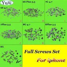 Замена Полный винт комплект для iphone 7 7G PLUS 6 6s 5c5g 5S 4g 4S полный винт набор Инструменты открытый мобильный телефон хвост материнская плата