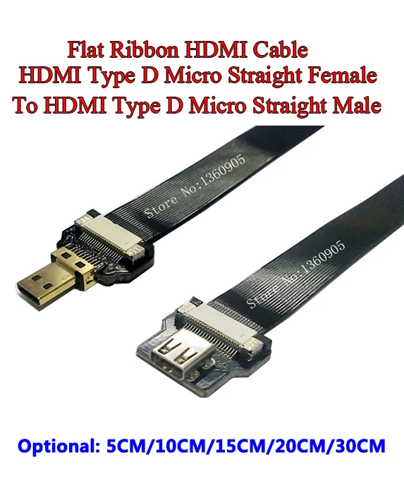 5/10/15/20/30CM Ultra Thin Super Soft HDMI Ribbon Cable Flat FPV Micro