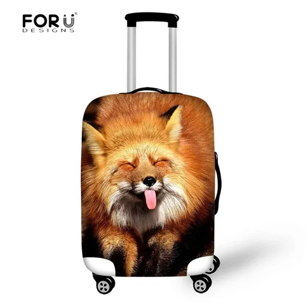 FORUDESIGNS/ милый 3D чехол для багажа с изображением лисы, Дорожный чемодан, Защитные Чехлы, эластичный толстый чехол для 18-30 дюймов, чехлы, сумка - Цвет: CJ0788
