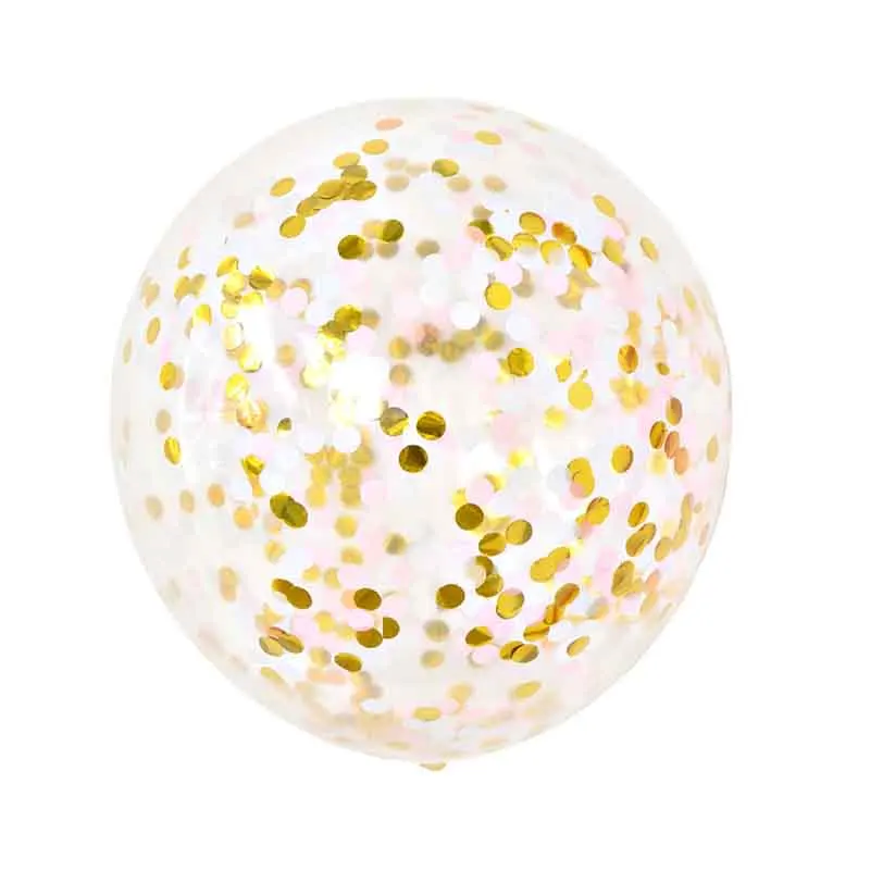 5 шт. 12 дюймов шары с золотыми конфетти латексный воздушный шар "Конфетти" с днем рождения, свадебные украшения, вечерние шары - Цвет: B06