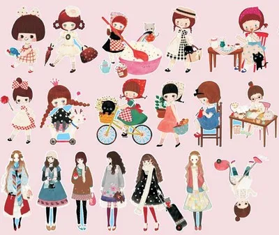

Dress up Girls Print Scrapbooking Offset Press Iron-on Cloth Materails Offset PET Transfer Sticker DIY Bags Hat Patches 13x18cm