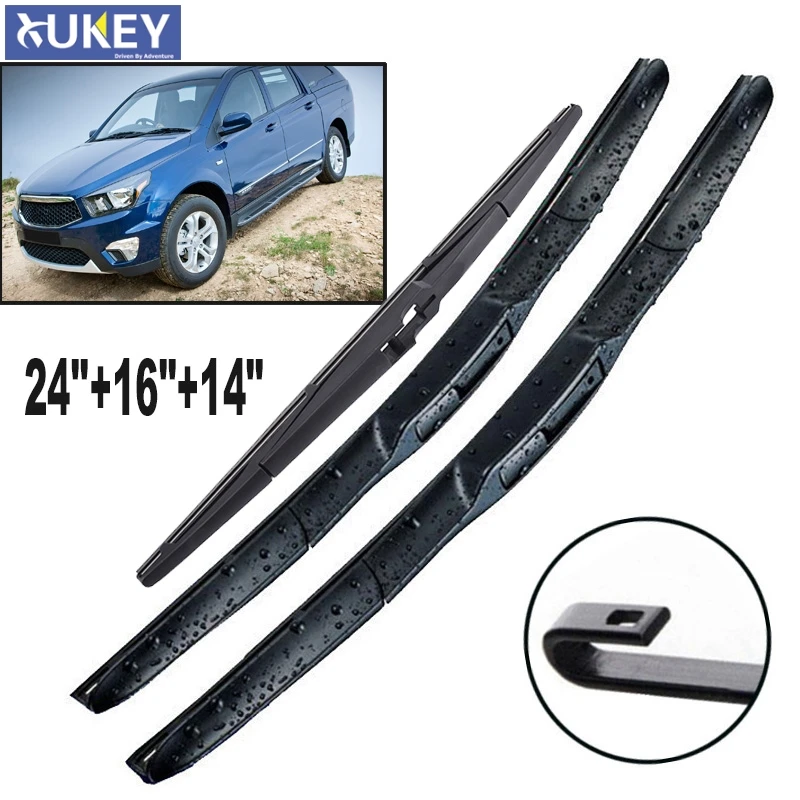 Щетки стеклоочистителя Xukey для переднего и заднего стекла Ssangyong Korando C New Actyon 2010 2011