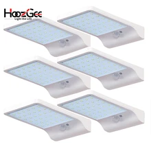 HoozGee Солнечный настенный светильник Открытый садовый светильник ing 450LM водонепроницаемый 36 светодиодный PIR датчик движения светильник s Уличная безопасность патио лампа