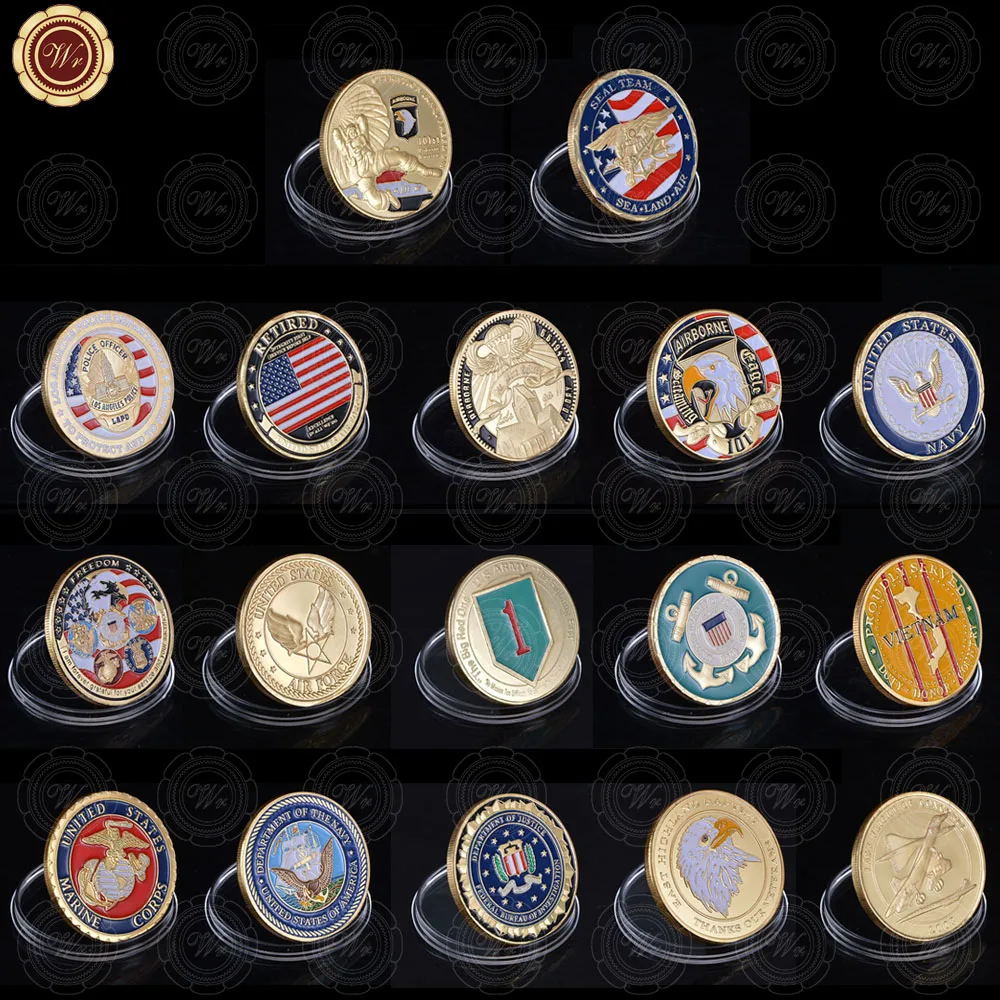 WR-Home-Decorative-USA-Army-Coin-Collectible-24k-999-9-Gold-Plated-Metal-Coin-Art-Crafts