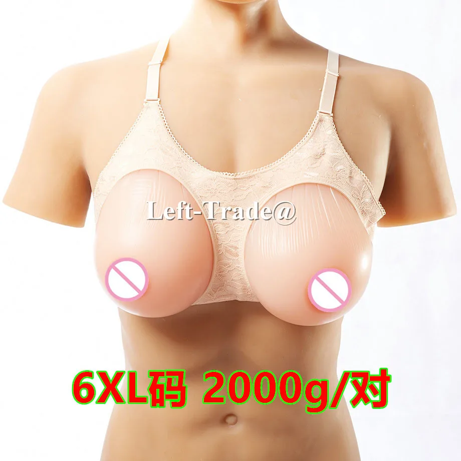 Crossdress silicone breast form with bra 90B 90C F cup