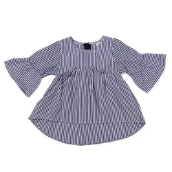 Летняя одежда для малышей от 0 до 18 месяцев платье для девочек Полосатые Свободные повседневные платья для девочек BM88