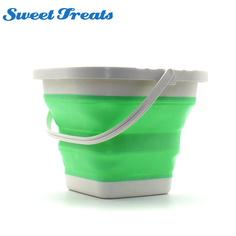 New Camping Bucket 5L Outdoor Fishing Folding Buckets Washing Basin