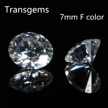 

Transgems 1 Piece Brilliant 7.0mm 1.2ct F Colorless Hearts and Arrows Cut Round Moissanite Loose Stone Beads for Jewelry Making