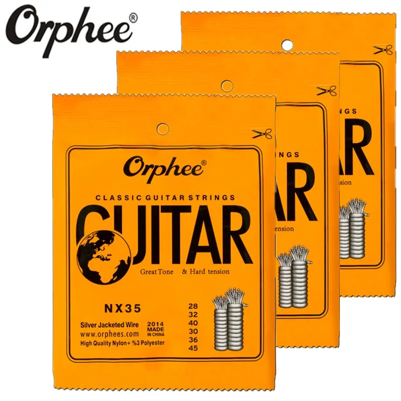Orphee NX35 028 045 Classical Guitar Strings nylon silver jacketed wire