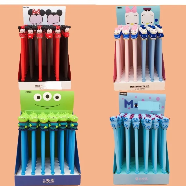 Продажа 36 шт. упак. разные дизайны с черепами и другими рисунками медведя, платье принцессы с принтом «обезьяна» Альпака Творческий Стиль гелевая ру...